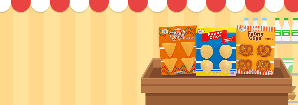 눈으로 즐기는 맛있는 디자인<br>신상품 칩 클립 시리즈!